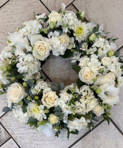 Luxury white seasonal wreath