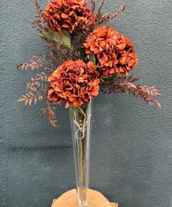artificial autumn hydrangea vase
