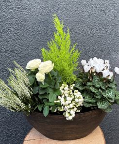 white outdoor planter