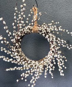 Fresh pussy willow wreath