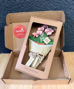 New Home wooden flower card
