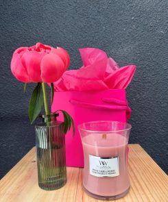 Peony vase and Candle gift set