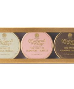 Mixed Chocolate Champagne Mini Truffle Trio Gift Set